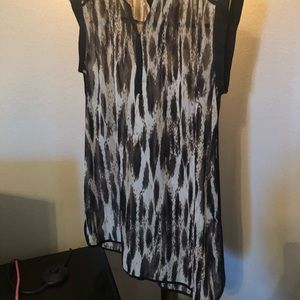 Sheer animal print top.